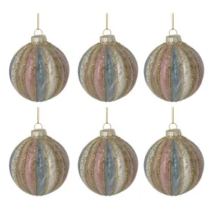 Cimmon Boxed Set Of 6 Baubles Champagne by Florabelle Living, a Christmas for sale on Style Sourcebook