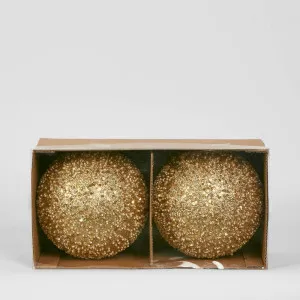 Gold Crush Bauble LGE (Set of 2) by Florabelle Living, a Christmas for sale on Style Sourcebook