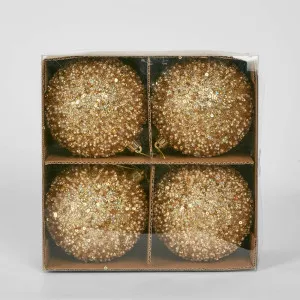Gold Crush Bauble MED (Set of 4) by Florabelle Living, a Christmas for sale on Style Sourcebook