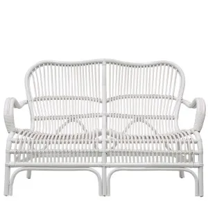 Seville Rattan Two Seater White by Florabelle Living, a Plants for sale on Style Sourcebook