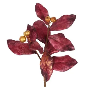 Magna Magnolia Leaf Fuchsia by Florabelle Living, a Christmas for sale on Style Sourcebook