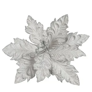 Pamile Clip on Poinsettia Silver by Florabelle Living, a Christmas for sale on Style Sourcebook