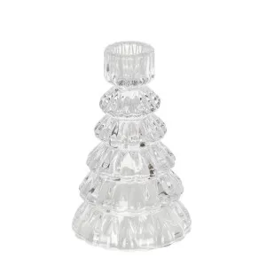 Ice Glass Tree Candle Holder Clear by Florabelle Living, a Statues & Ornaments for sale on Style Sourcebook