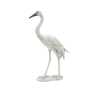 Elegant White Bird Statue H58cm by Florabelle Living, a Statues & Ornaments for sale on Style Sourcebook