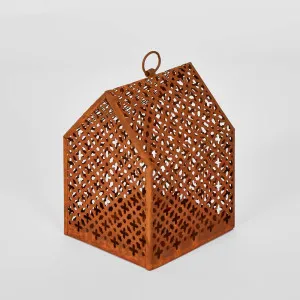 Meshe Rust Iron Candle Holder SML by Florabelle Living, a Statues & Ornaments for sale on Style Sourcebook