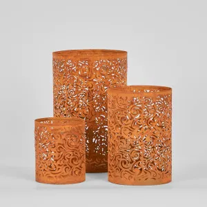 Lace Votive (Set of 3) by Florabelle Living, a Statues & Ornaments for sale on Style Sourcebook