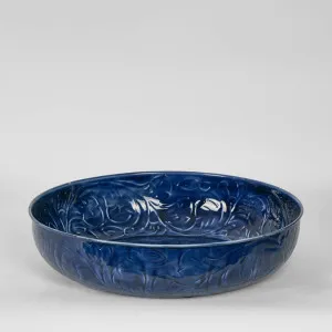 Embossed Enamel Bowl LGE Blue by Florabelle Living, a Statues & Ornaments for sale on Style Sourcebook