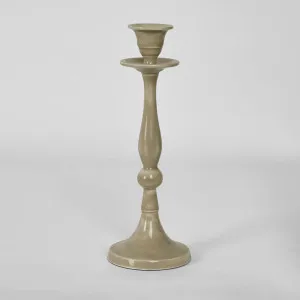 Sante Enamel Candle Stand Taupe by Florabelle Living, a Statues & Ornaments for sale on Style Sourcebook
