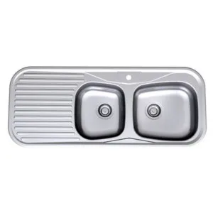 Radiant R175 1 & 3/4 End Bowl Right Hand Bowl 1200mm 1 Tap Hole | Made From Stainless Steel By Caroma by Caroma, a Kitchen Sinks for sale on Style Sourcebook