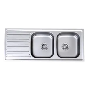 Radiant Sink Double Right Bowl R175Mk2.1R 1 Tap Hole 1200mm | Made From Stainless Steel By Caroma by Caroma, a Kitchen Sinks for sale on Style Sourcebook