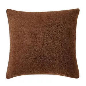 Morgan and Reid Mocha Snuggle Fleece European Pillowcase Pair by null, a Cushions, Decorative Pillows for sale on Style Sourcebook