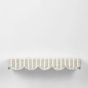 Belle Rattan Wall Shelf White 60Cm by Florabelle Living, a Wall Shelves & Hooks for sale on Style Sourcebook