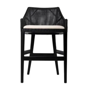 Charlotte Rattan Counter Stool Black by Florabelle Living, a Stools for sale on Style Sourcebook