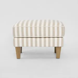 Bondi Hamptons Ottoman Natural Stripe by Florabelle Living, a Stools for sale on Style Sourcebook