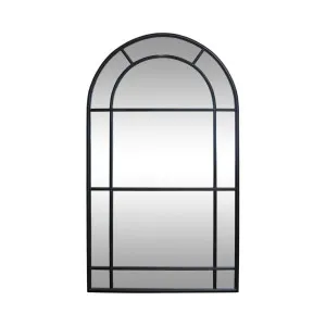 Milo Medium Iron Arched Mirror Black by Florabelle Living, a Mirrors for sale on Style Sourcebook