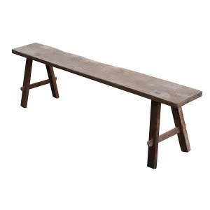 Long timber vintage Bench Natural by Florabelle Living, a Stools for sale on Style Sourcebook