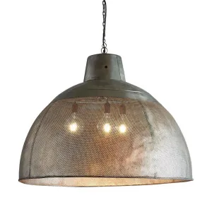 Riva Ceiling Pendant Extra Large Zinc by Florabelle Living, a Pendant Lighting for sale on Style Sourcebook