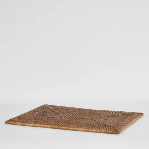 Paume Rattan Rectangle Placemat Antique Brown by Florabelle Living, a Placemats for sale on Style Sourcebook