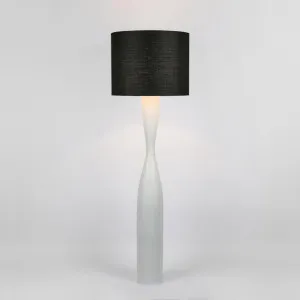 Callum Floor Lamp Base White with Black Shade by Florabelle Living, a Floor Lamps for sale on Style Sourcebook
