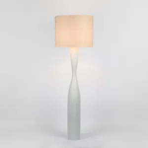 Callum Floor Lamp Base White with Natural Shade by Florabelle Living, a Floor Lamps for sale on Style Sourcebook