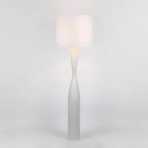 Callum Floor Lamp Base White with Shade White by Florabelle Living, a Floor Lamps for sale on Style Sourcebook
