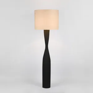 Callum Floor Lamp Base Black with Natural Shade by Florabelle Living, a Floor Lamps for sale on Style Sourcebook