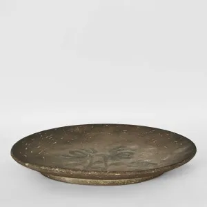 Mae Terracotta Brown Plate Large by Florabelle Living, a Statues & Ornaments for sale on Style Sourcebook
