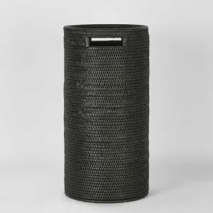 Paume Rattan Umbrella Stand Black by Florabelle Living, a Statues & Ornaments for sale on Style Sourcebook