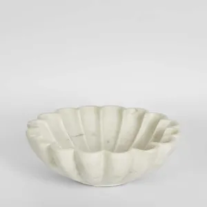 Flora Marble Bowl White Medium by Florabelle Living, a Bowls for sale on Style Sourcebook