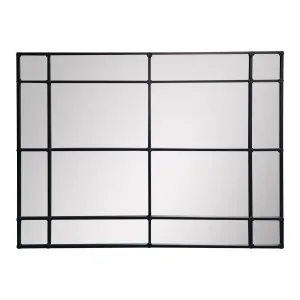 Crawford Rectangular 16 Pane Mirror Iron Frame Black 200cm x 160cm by Florabelle Living, a Mirrors for sale on Style Sourcebook