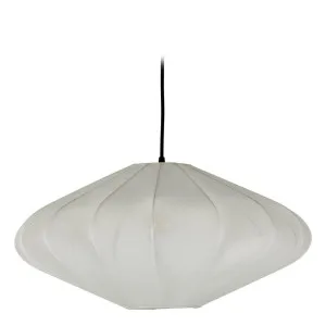 Torpido Ceiling Pendant Ivory with Black Cord Drop by Florabelle Living, a Pendant Lighting for sale on Style Sourcebook