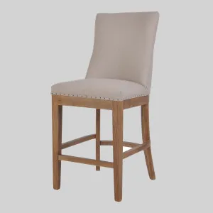 Oakwood Bar Stool Natural Beige by Florabelle Living, a Stools for sale on Style Sourcebook