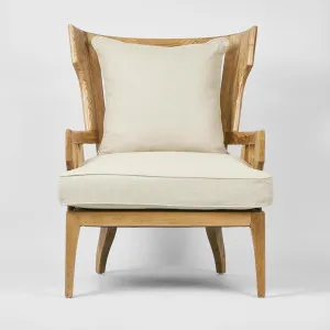 Jackman Coastal Oakwood and Linen Armchair Natural by Florabelle Living, a Chairs for sale on Style Sourcebook