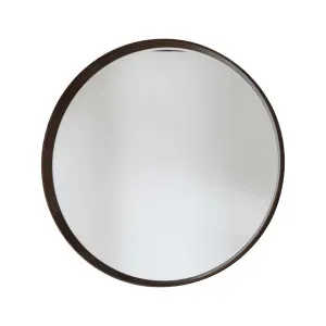 Keaton Round Mirror Walnut Large by Florabelle Living, a Mirrors for sale on Style Sourcebook
