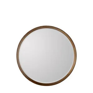 Keaton Round Mirror Walnut Medium by Florabelle Living, a Mirrors for sale on Style Sourcebook