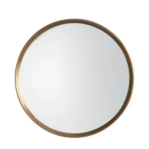 Harvey Round Mirror Gold by Florabelle Living, a Mirrors for sale on Style Sourcebook