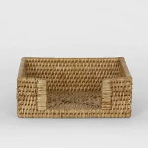 Paume Rattan Square Napkin Box Natural by Florabelle Living, a Platters & Serving Boards for sale on Style Sourcebook