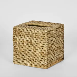 Paume Rattan Square Tissue Box Natural by Florabelle Living, a Statues & Ornaments for sale on Style Sourcebook