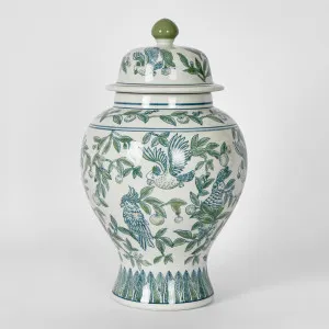 Meadow Parrot Ginger Jar Large by Florabelle Living, a Vases & Jars for sale on Style Sourcebook