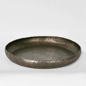 Felix Hammered Aluminium Tray Bronze by Florabelle Living, a Trays for sale on Style Sourcebook