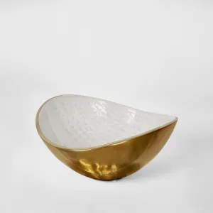 Elsa Curved Bowl White Gloss Medium by Florabelle Living, a Decorative Plates & Bowls for sale on Style Sourcebook
