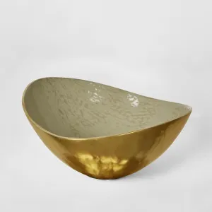 Elsa Curved Bowl Beige Gloss Large by Florabelle Living, a Decorative Plates & Bowls for sale on Style Sourcebook