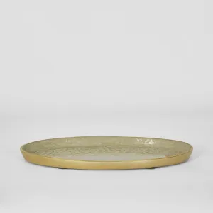 Elsa Oval Plate Beige Gloss by Florabelle Living, a Decorative Plates & Bowls for sale on Style Sourcebook