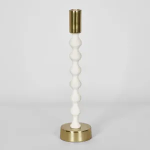 Elsa Candle Stand Large White Gloss by Florabelle Living, a Lanterns for sale on Style Sourcebook