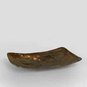 Gia Rectangle Plate Medium Antique Gold by Florabelle Living, a Decorative Plates & Bowls for sale on Style Sourcebook