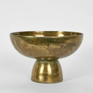 Gia Footed Bowl Large Antique Gold by Florabelle Living, a Decorative Plates & Bowls for sale on Style Sourcebook