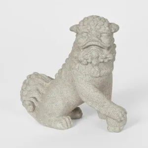 Foo Dog Left Sculpture Grey by Florabelle Living, a Statues & Ornaments for sale on Style Sourcebook