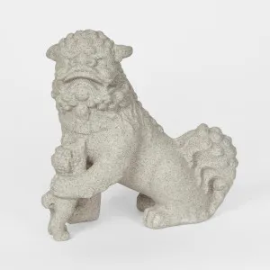 Foo Dog Right Sculpture Grey by Florabelle Living, a Statues & Ornaments for sale on Style Sourcebook