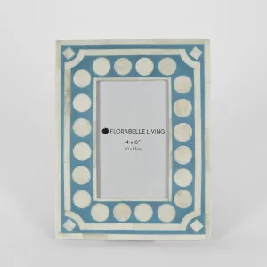 Zena Bone Inlay Photo Frame Light Blue 4x6 by Florabelle Living, a Photo Frames for sale on Style Sourcebook