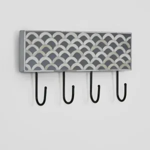 Tana Bone Inlay Grey Wall Hooks by Florabelle Living, a Wall Shelves & Hooks for sale on Style Sourcebook